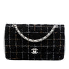 Chanel Medium Classic Quilted Tweed and Metallic Lambskin Double Flap Secondhand