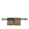 Gucci GG Canvas Web Double Pocket Belt Bag Secondhand