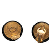 Chanel CC Resin and Gold Plated Button Clip On Earrings Secondhand
