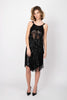 Secondhand Gianfranco Ferré Black Beaded Cocktail Dress - '90s
