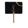 Saint Laurent Small Velvet Monogram Kate Tassel Crossbody Secondhand