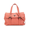 Bottega Veneta Leather Intrecciato Flap Satchel Secondhand