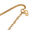 Dior Gold Plated Logo Pendant Necklace Secondhand