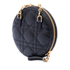 Dior Calfskin Cannage Round Caro Pouch with Chain Secondhand