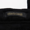 Roberto Cavalli Black Velvet Cotton Skinny Trousers - 2000s Second hand