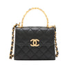 Chanel Mini Quilted Lambskin Enameled Top Handle Flap Secondhand
