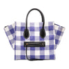 Celine Medium Gingham Raffia Luggage Phantom Tote Secondhand