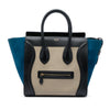 Celine Mini Tricolor Calfskin and Nubuck Luggage Tote Secondhand