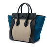 Celine Mini Tricolor Calfskin and Nubuck Luggage Tote Secondhand