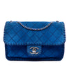 Chanel Medium CC Quilted Suede Whipstitch Single Flap Secondhand