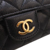 Chanel CC Quilted Caviar Sunglasses Case with Chain Secondhand