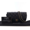 Chanel CC Quilted Caviar Sunglasses Case with Chain Secondhand