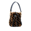 Fendi Mini Zucca Shearling Mon Tresor Bucket Bag Secondhand