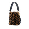 Fendi Mini Zucca Shearling Mon Tresor Bucket Bag Secondhand