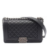 Chanel Old Medium Quilted Caviar Boy Flap Secondhand
