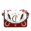 Christian Louboutin Small Croc Embossed Trimmed Crystal Embellished Leather Loubi54 Giddy Crossbody Secondhand