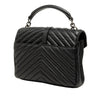 Saint Laurent Medium Chevron Sheepskin Monogram College Satchel Secondhand