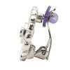 Chanel CC Silver Plated Sunflower Clip on Earrings Secondhand