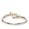Hermès Palladium Plated Ravinet d Enfert Double Horse Head Bracelet Secondhand