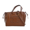 Celine Small Calfskin Cuir Triomphe Cabas Drawstring Satchel Secondhand