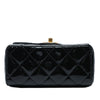 Chanel Mini Square Quilted Patent Single Flap Secondhand