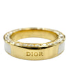 Dior Gold Plated Strass and Lacquer Night Code Band Ring Secondhand