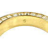 Dior Gold Plated Strass and Lacquer Night Code Band Ring Secondhand