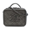 Chanel Small Metallic Caviar CC Filigree Vanity Case Secondhand