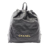 Chanel Large Quilted Shiny Calfskin 22 Backpack Secondhand