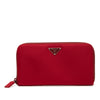 Secondhand Prada Tessuto Zip Around Wallet