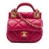 Chanel Quilted Calfskin Lady Card Holder with Chain Top Handle Bag Secondhand