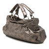 Ferragamo Perforated Metallic Calfskin Gancini Satchel Secondhand