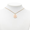 Chanel CC Gold Plated Enamel Camellia Round Pendant Necklace Secondhand