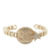 Chanel CC Brass Strass Star and Coin Chain Cuff Bracelet Secondhand