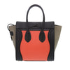 Celine Micro Tricolor Leather Luggage Tote Secondhand