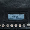 Secondhand Prada Glace Calf Studded Etiquette Flap