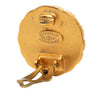 Chanel CC Gold Plated Round Clip On Earrings Secondhand
