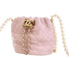 Chanel Mini Quilted Calfskin About Pearls Drawstring Bucket Bag Secondhand