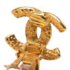 Chanel CC Gold Plated Dangle Clip On Earrings Secondhand