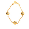 Chanel CC Gold Plated Sphere Chain Link Bracelet Secondhand