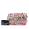 Secondhand Chanel Small Tweed CC Stud Double Flap
