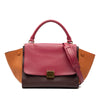 Celine Small Tricolor Leather Trapeze Satchel Secondhand