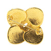 Chanel Gold Plated CC Clover Brooch Secondhand