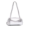 Versace Metallic Leather Tag Bowling Bag Secondhand
