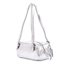 Versace Metallic Leather Tag Bowling Bag Secondhand