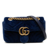Gucci Small GG Marmont Matelasse Velvet Shoulder Bag Secondhand