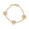Chanel CC Gold Plated Strass Chain Bracelet Secondhand