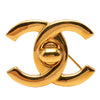 Chanel Gold Plated CC Turn-Lock Brooch Secondhand