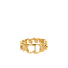 Dior Gold Plated Danseuse Etoile CD Logo Chain Ring Secondhand