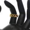 Dior Gold Plated Danseuse Etoile CD Logo Chain Ring Secondhand